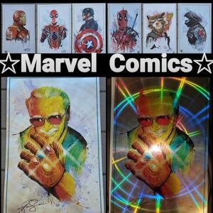 Marvel Superhero Art Collection with Vibrant Colors